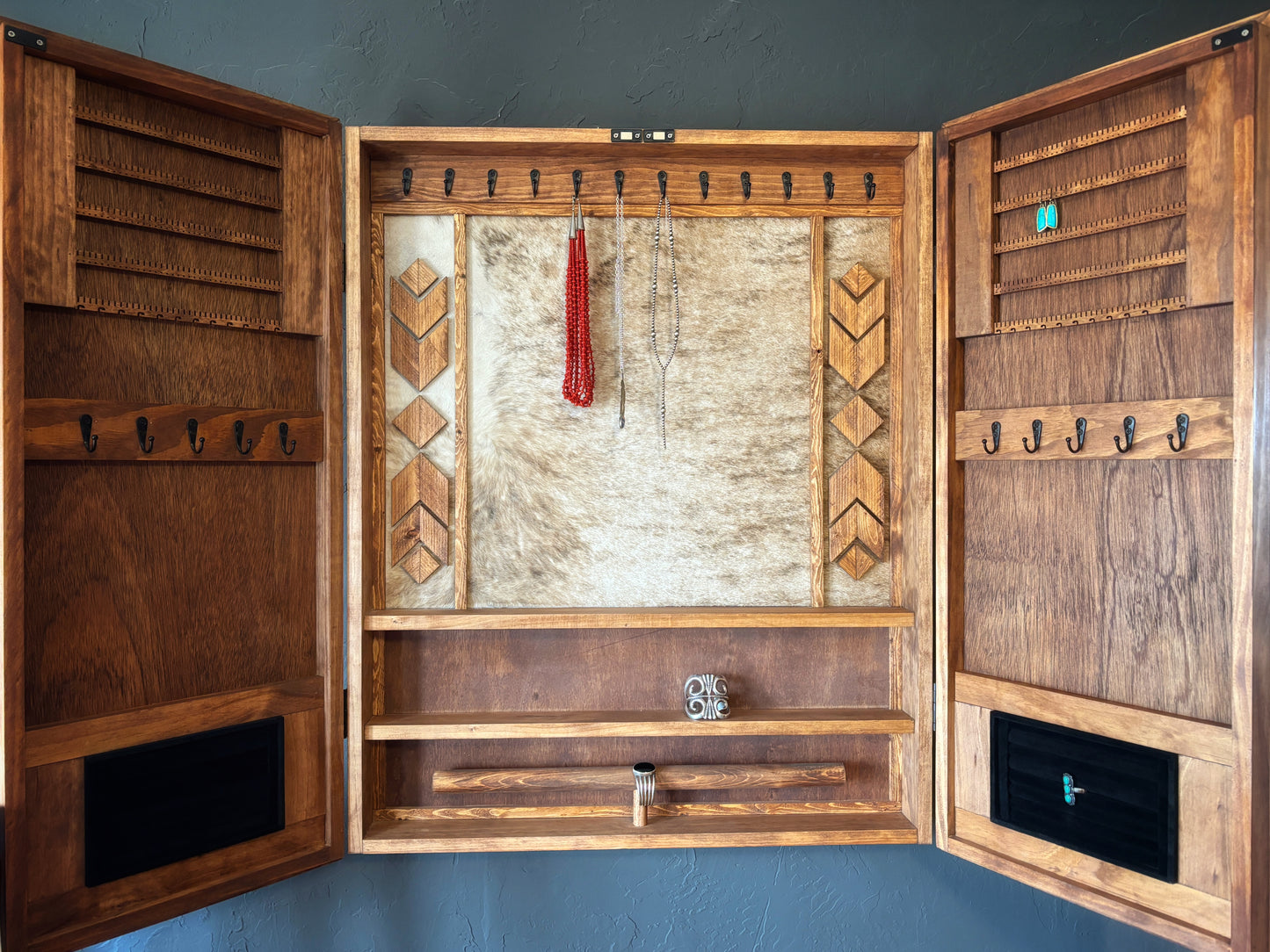 Custom Western Jewelry Cabinet — Deposit to Begin Production