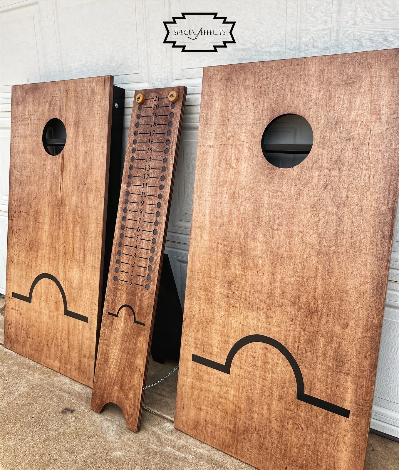 
custom cornhole boards real wood with engraved ranch brand mae to order